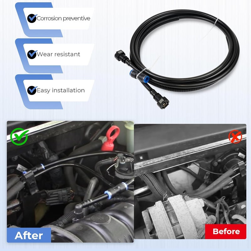 Dexepe Fuel Lines Kit compatible with Chevy Silverado 1500 2500 GMC Sierra 1500 1999-2003 4.8L 5.3L 6L 8.1L Pickup Trucks replace FL-FG0053 FG0053 NFR0003 Nylon Fuel Lines Repair Kit - Image 5